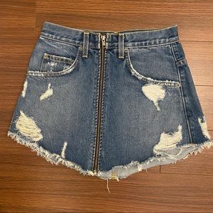 Carmar Jean Skirt, zip front